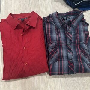 INC red themed button down bundle